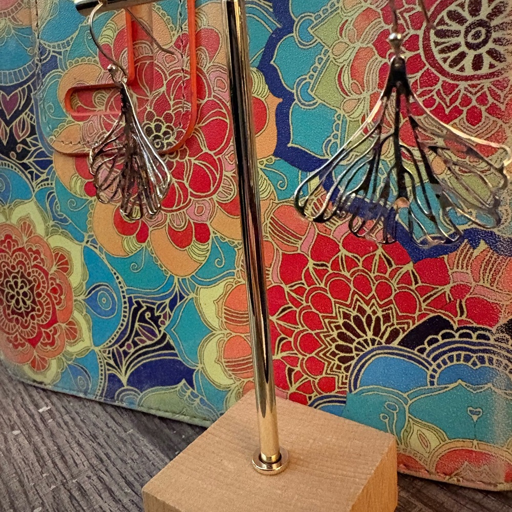 Elegant Silver Gingko Earrings